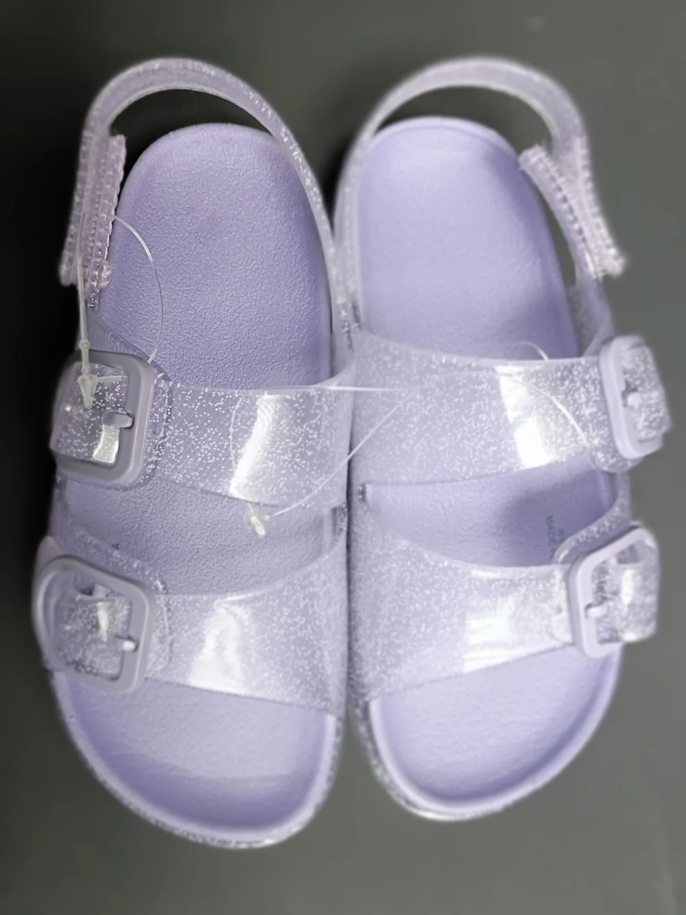 wonder nation Lavender Glitter Double-Buckle Sandals